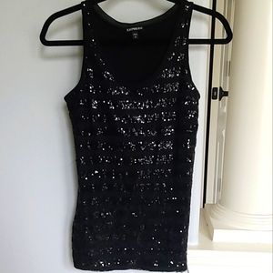 Express small sequins tank